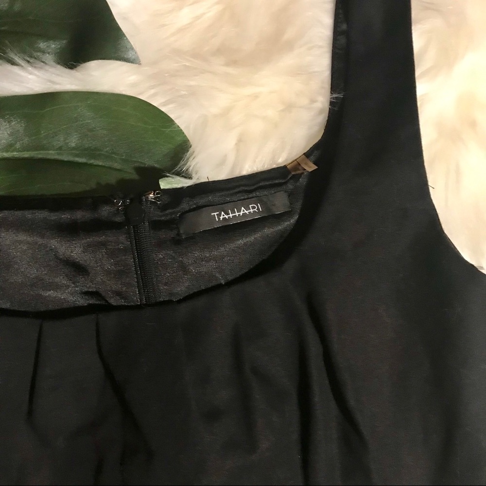 Elie Tahari Black Pleated Dress H21 - Picture 2 of 5